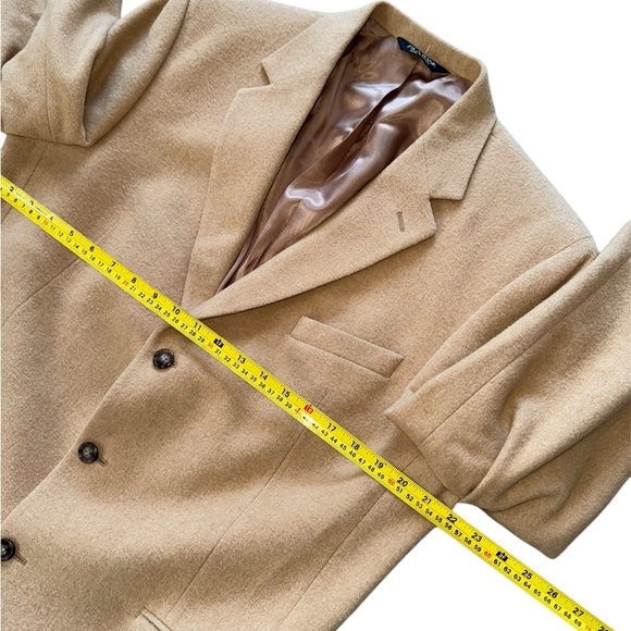 Jos A Bank Tan Mens 43L Blazer 100% Camel Hair Suit Jacket Sport Coat - Picture 3 of 7